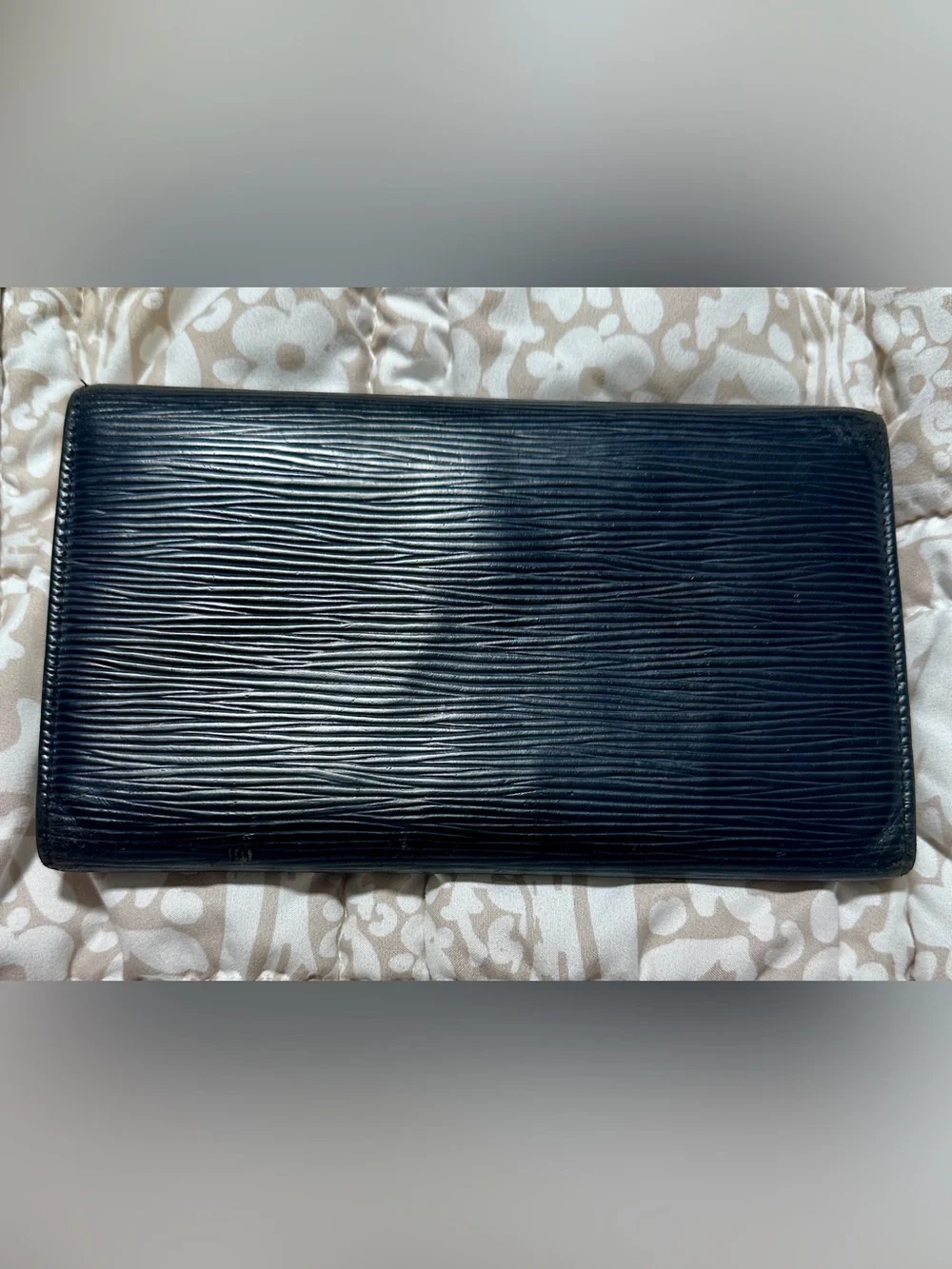 Louis Vuitton Black Epi Leather Long Wallet